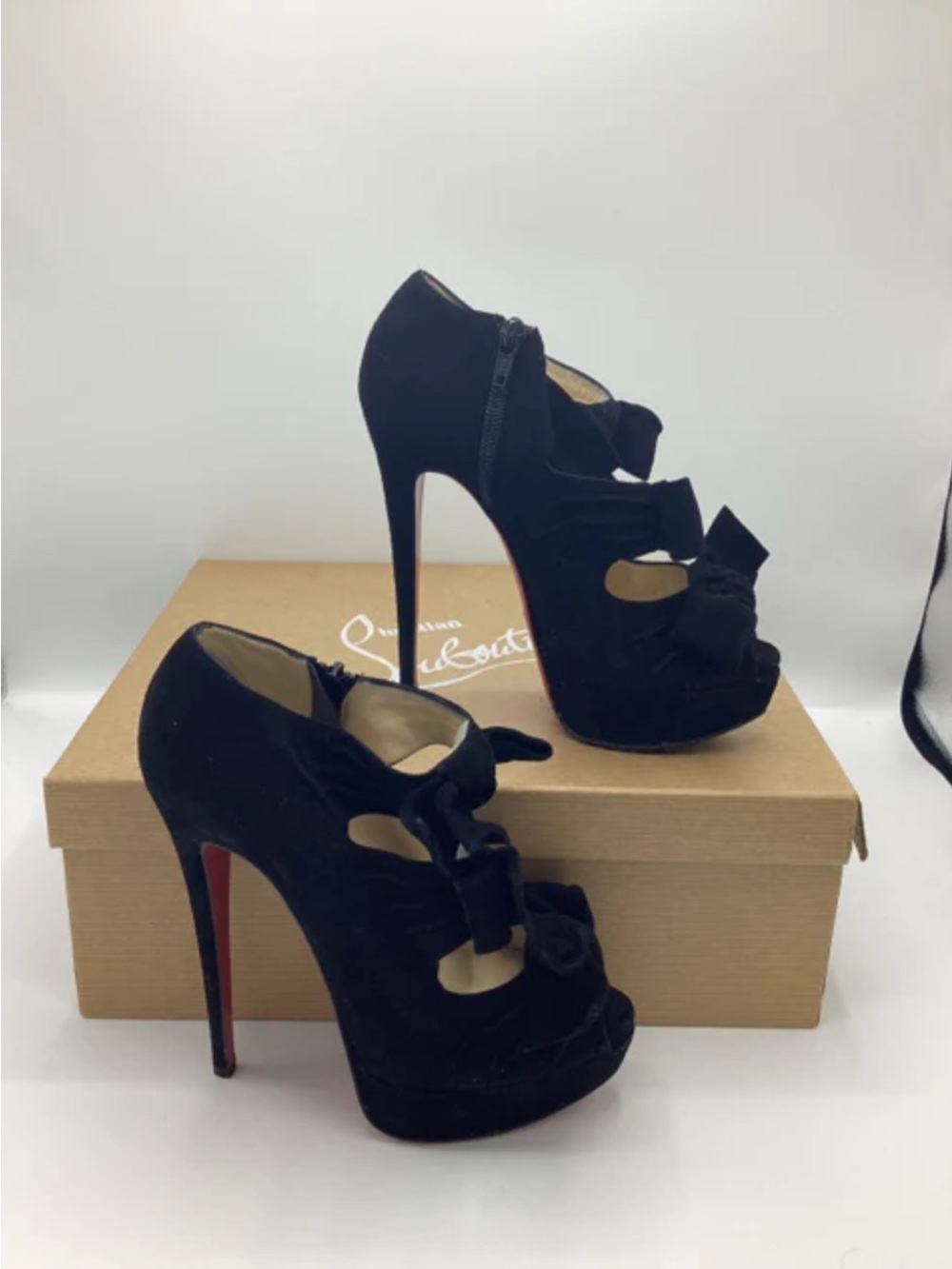 Christian Louboutin Sz 36.5 Madame Butterfly Ankle Booties Shoe Boot